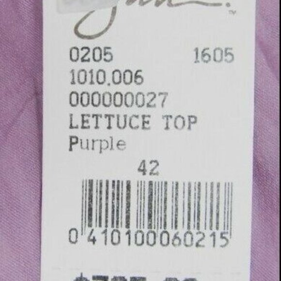 NEW ALBERTA FERRETTI Blouse 8 SILK Purple LETTUCE TOP BRAIDED SPAGHETTI STRAPS - Picture 9 of 9